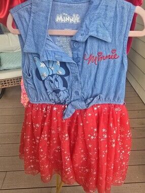 Disney Red and Blue Minnie Star Tulle Dress 3t girls